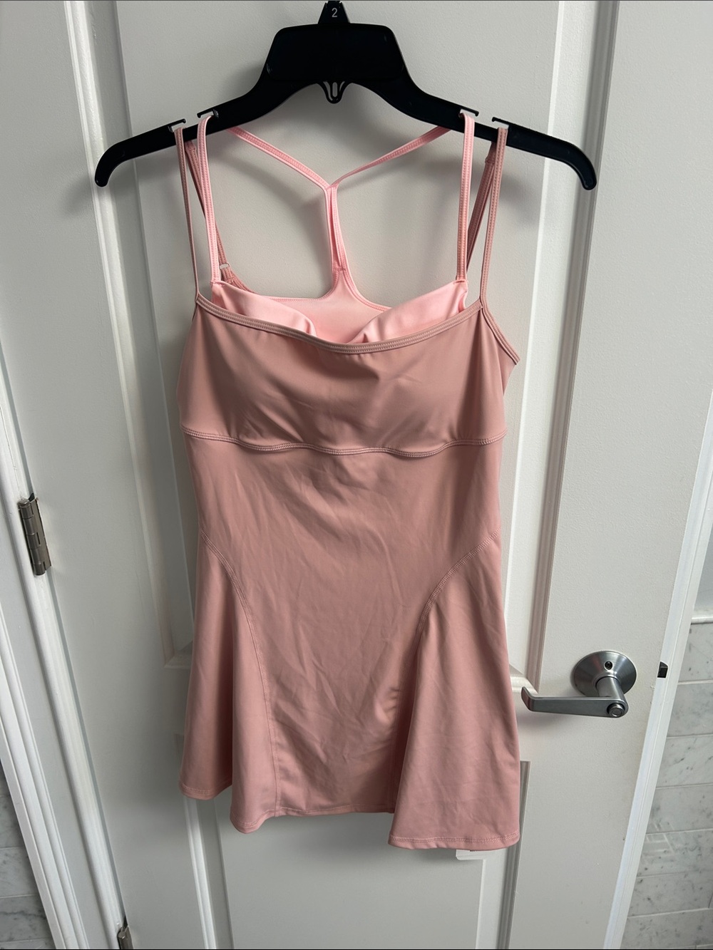 Light Pink Women's Dress with Built-In Shelf Bra